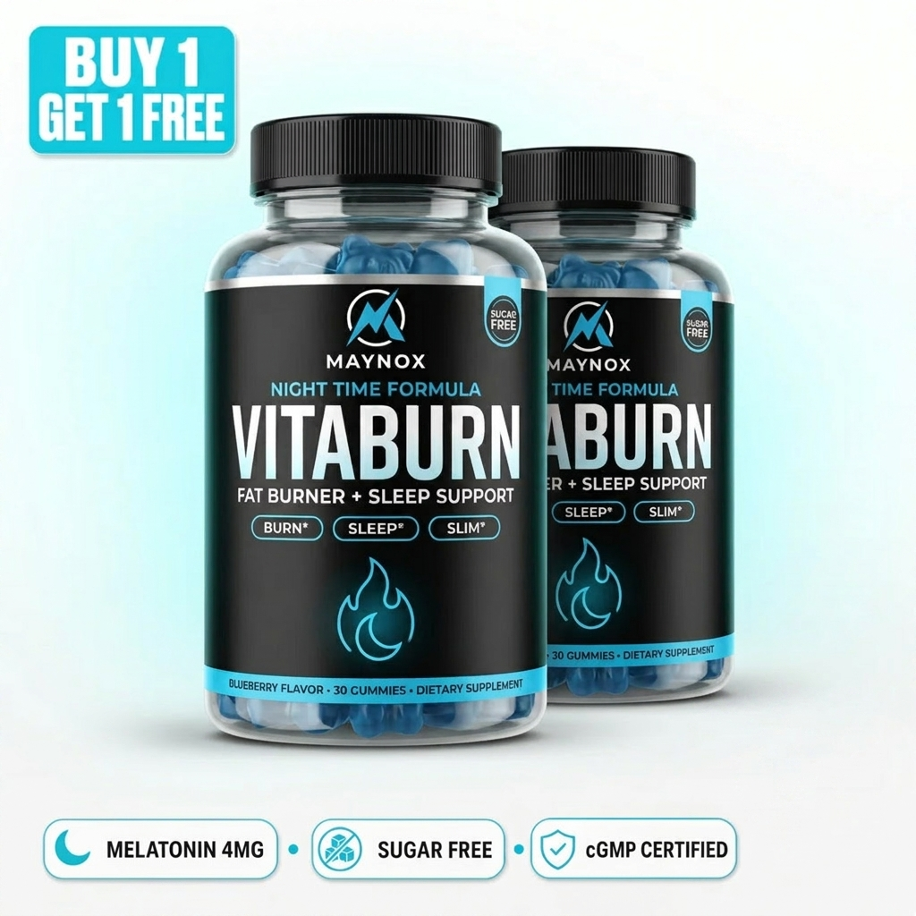 VitaBurn | Nighttime Fat Burner Gummies for Men with Melatonin - Blueberry