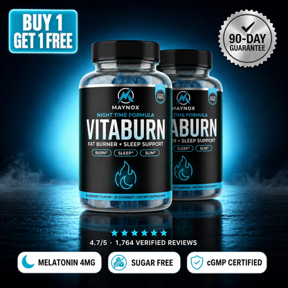 VitaBurn | Nighttime Fat Burner Gummies for Men with Melatonin - Blueberry