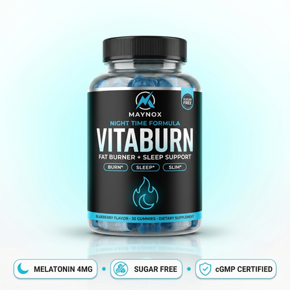 VitaBurn | Nighttime Fat Burner Gummies for Men with Melatonin - Blueberry