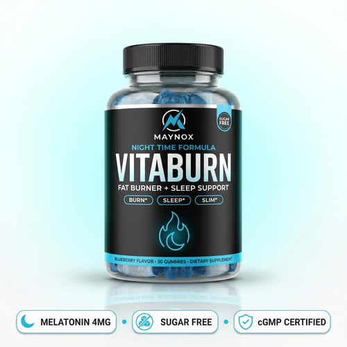 VitaBurn | Nighttime Fat Burner Gummies for Men with Melatonin - Blueberry
