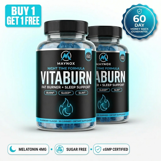 VitaBurn | Nighttime Fat Burner Gummies for Men with Melatonin - Blueberry