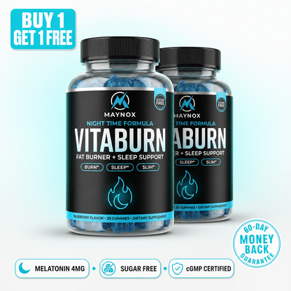 VitaBurn | Nighttime Fat Burner Gummies for Men with Melatonin - Blueberry