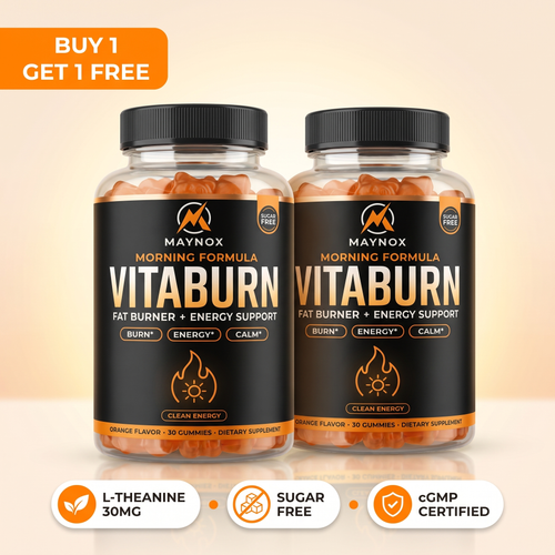VitaBurn Morning | Daytime Fat Burner Gummies for Men - Orange